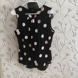 Calvin Klein Black Polka Dot Blouse
